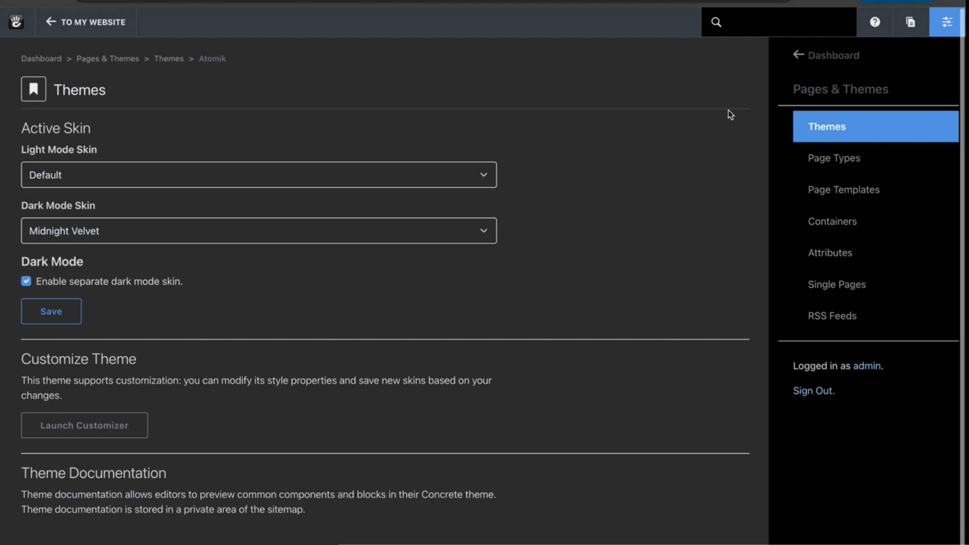 Dark Mode For Concrete