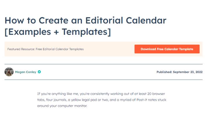 How to Create an editorial Calendar